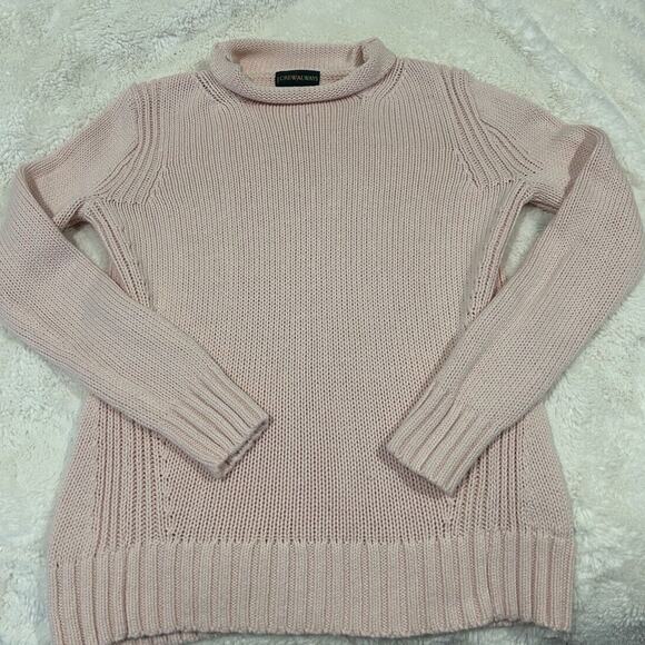 J. Crew Always XS Pink Rollneck Pullover Thick Knit Sweater Fisherman Preppy 90s - Picture 2 of 5